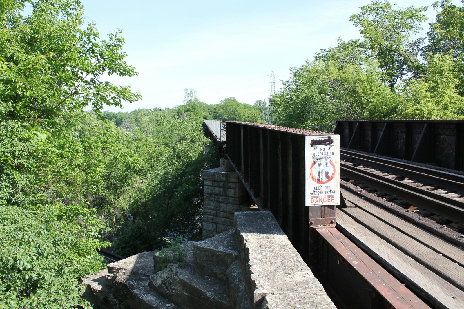 Looking north